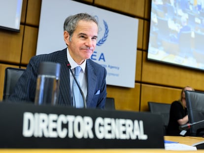 Rafael Grossi, director de la Agencia Internacional de la Energía Atómica, al inicio de la reunión del organismo en Viena, este viernes.