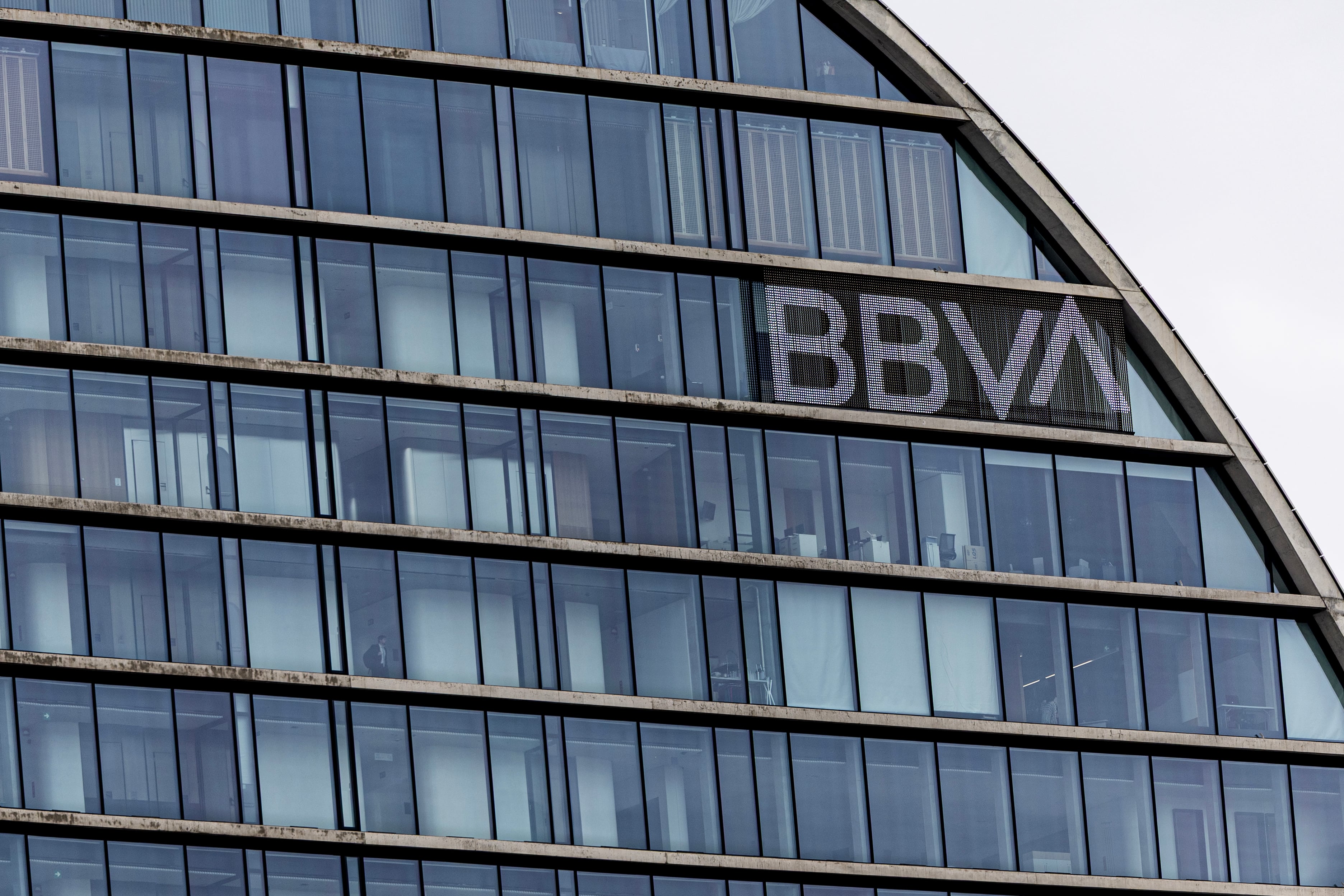 Edificio La Vela, en la sede del BBVA en Madrid.