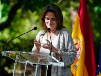 Teresa Ribera, en el Real Jardín Botánico.