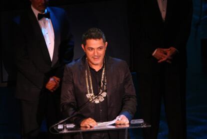 Alejandro Sanz en la entrega del premio Visión, el 29 de septiembre de 2010