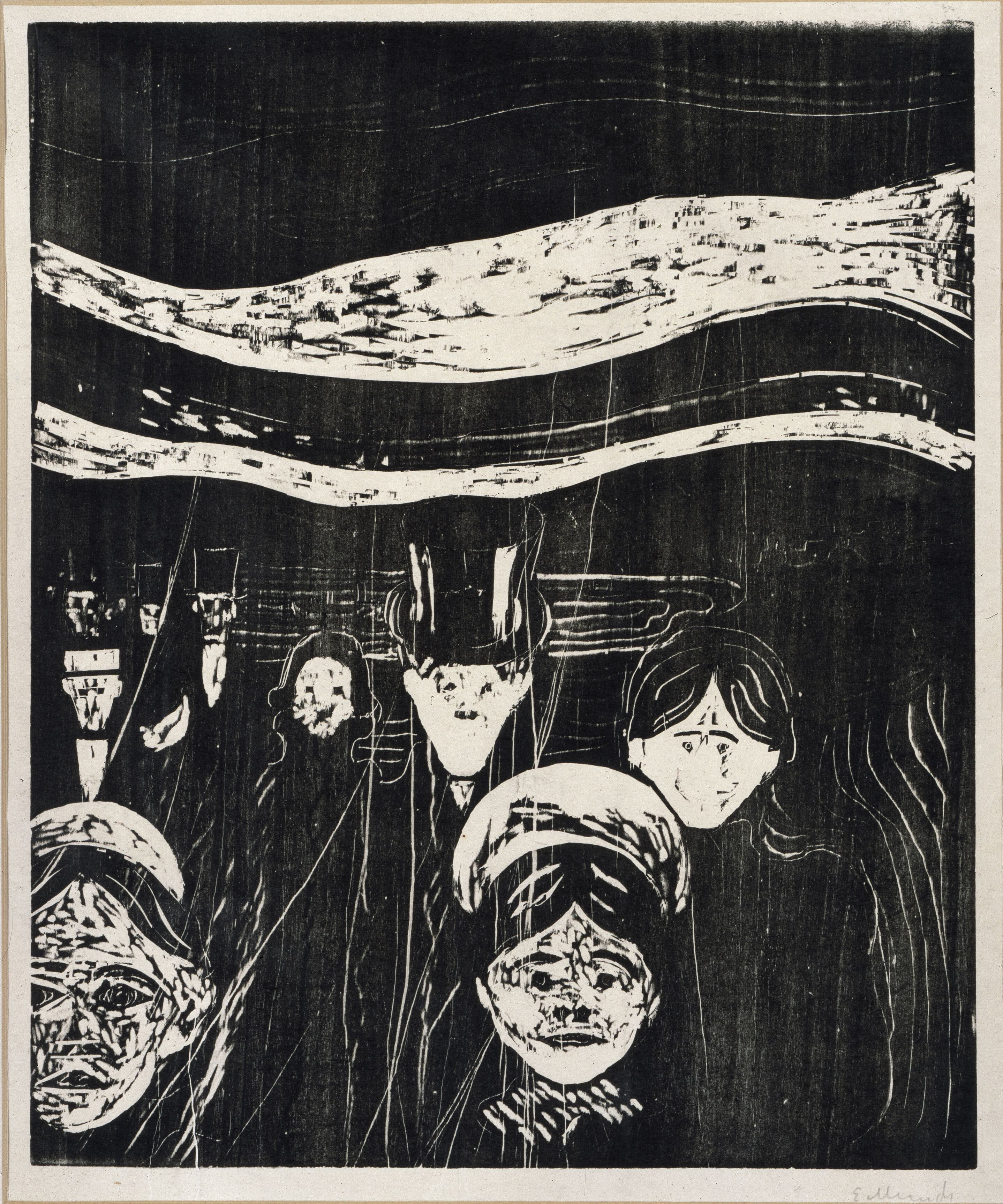 'Angst' (1896), Edvard Munch.