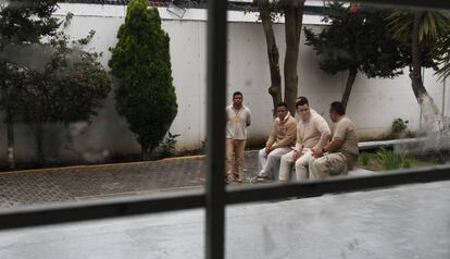 Un grupo de reos en el reclusorio sur de la Ciudad de México