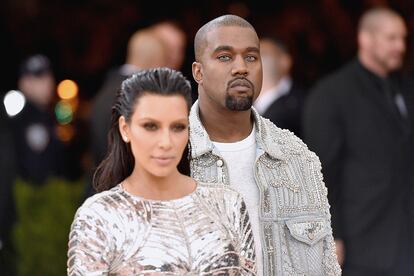 Kim Kardashian y Kanye West en la gala MET de 2016.