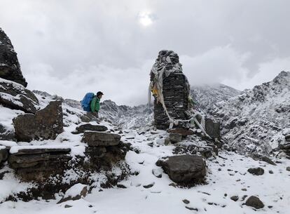 Lakpa Nuru Sherpa, uno de los autores del libro ‘Sherpas. La otra historia del Himalaya’ en el Zetra La.