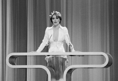 Margot Kidder en la gala de los People's Choice Awards de 1979.