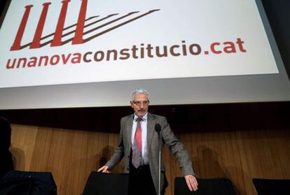 Santiago Vidal, en la presentació de la seva Constitució catalana.