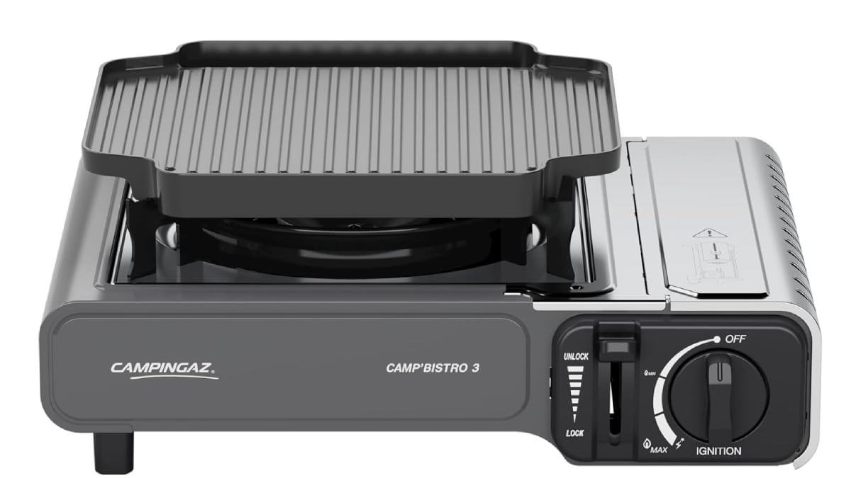 Hornillo de campin gas con 2.200 vatios de potencia.