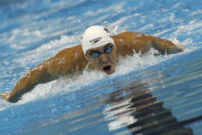 Phelps, durante la serie de los 200 metros estilos.