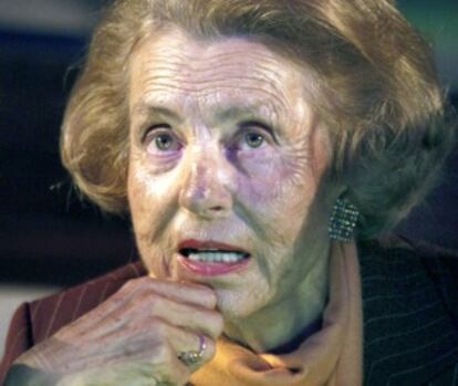 Liliane Bettencourt durante una rueda de prensa en París, en junio de 2010.