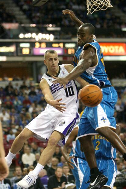 Sergio Rodríguez, en un partido con Sacramento.