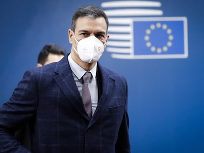 El presidente del Gobierno, Pedro Sánchez, este martes en Bruselas.