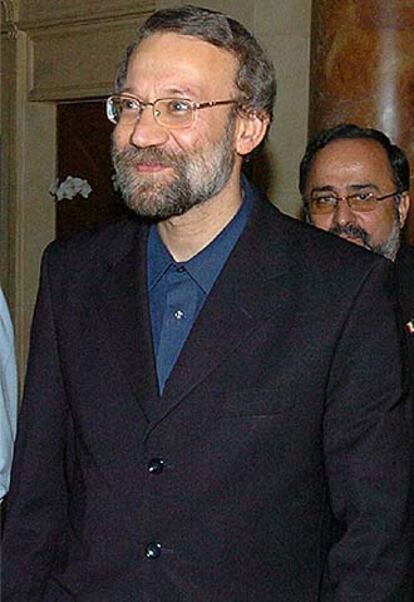 El negociador nuclear iraní, Ali Lariyani, en Madrid.