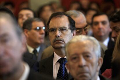 En el centro, Francisco Vieira, presidente del Tribunal Superior de Justicia de Madrid.