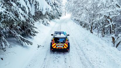 Un coche de los Pelotones de Gendarmería de Alta Montaña franceses.