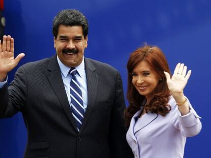El president veneçolà, Nicolás maduro, i la seva homòloga argentina, a la cimera de Mercosur a Paraná.