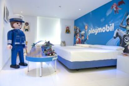 Habitación de Playmobil en el hotel del Juguete de Ibi.