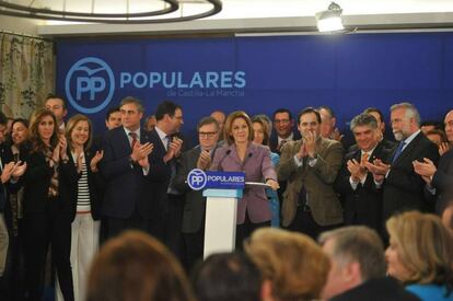 María Dolores de Cospedal en un acto del Partido Popular.