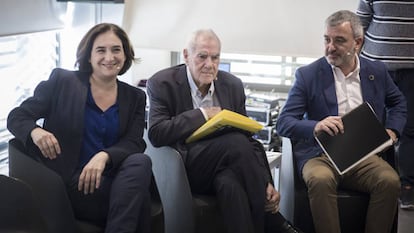 Colau y Maragall, durante un acto de la pasada campaña electoral.