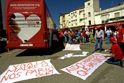 Manifestación contra el aborto en Alcalá de los Gazules (Cádiz).