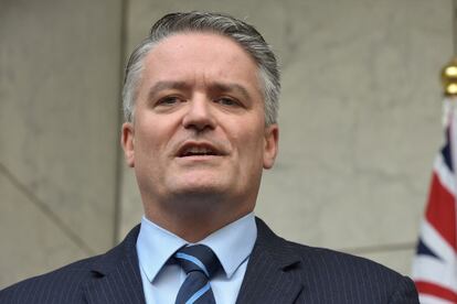 Mathias Cormann, en agosto de 2018, cuando aún era ministro de Finanzas de Australia.