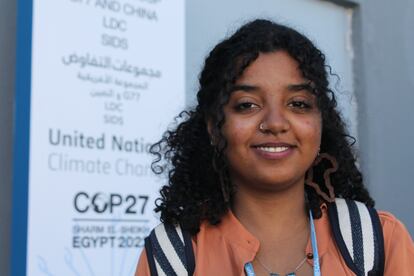 Watan Mohammed, asiste a la COP27 en Egipto porque en Sudán, su país, que vivió un golpe de Estado en 2021, el cambio climático no es una prioridad.