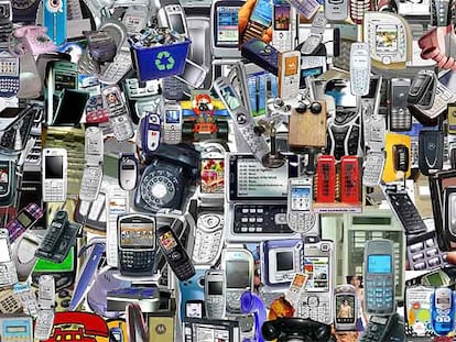Un montón de teléfonos