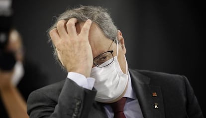 El president Quim Torra, hores abans de conèixer la seva inhabilitació.