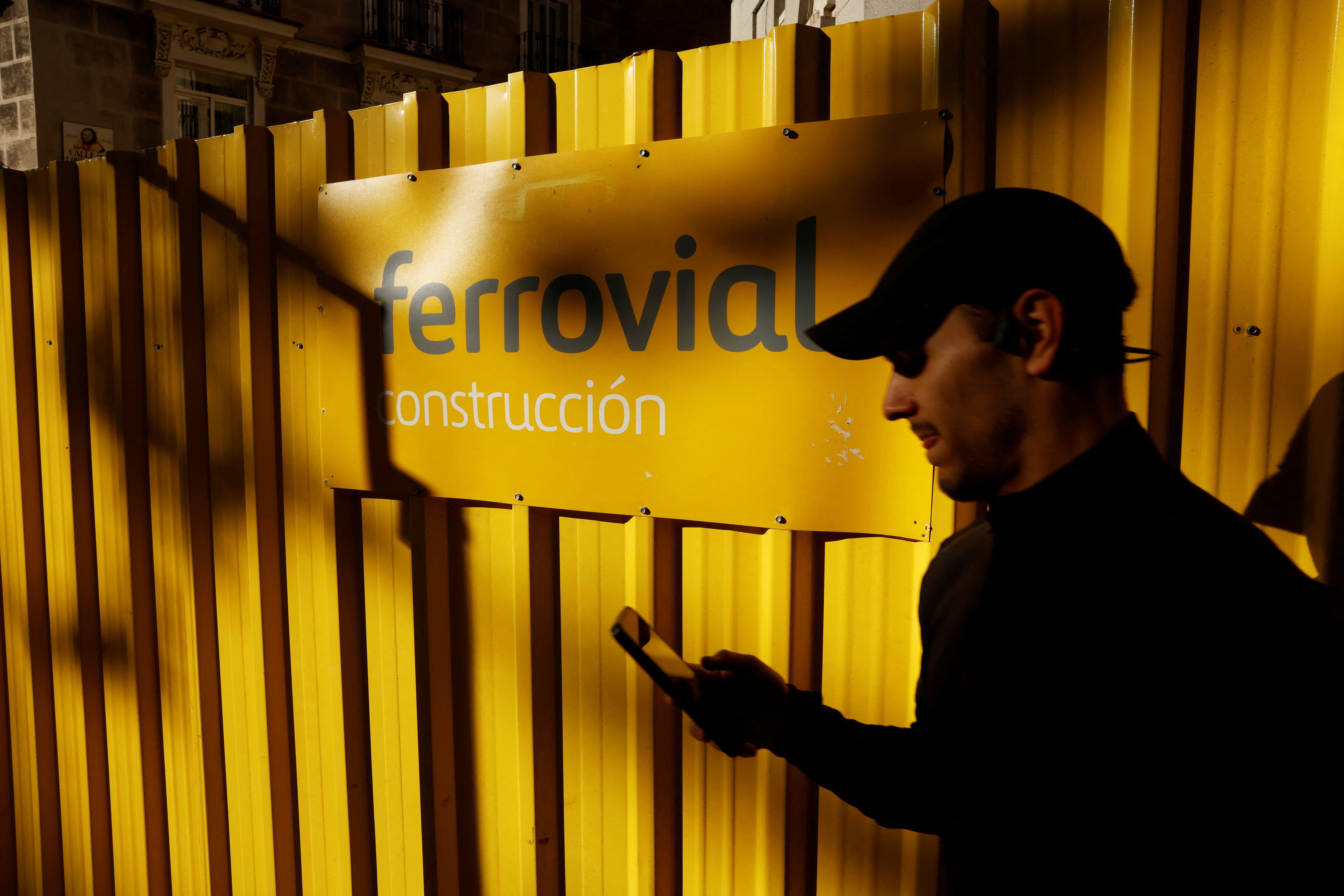 Obras de ferrovial en Madrid. 