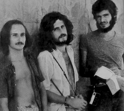 Carlos Mir, Xefo Guasch y Jordi Esteva en Irán en 1973.