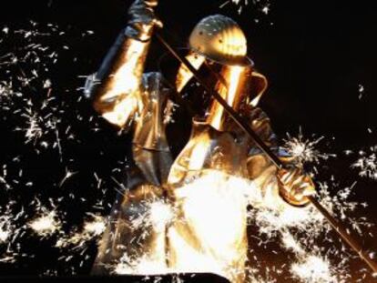 Un trabajador del grupo industrial ThyssenKrupp AG.