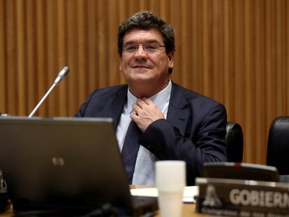 El ministro de Seguridad Social, José Luis Escrivá, este miércoles en el Congreso.