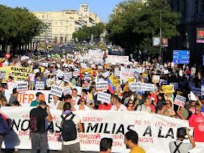 Manifestación en Madrid para reivindicar el derecho a la vivienda