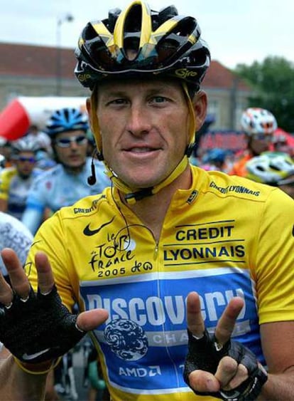 Lance Armstrong en 2005 cuando ganó su séptimo Tour