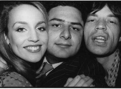 Jerry Hall, el paparazzi Jean Pigozzi y Mick Jagger.