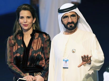 El jeque Mohamed Bin Rashid al Maktum, con su exesposa la princesa Haya, en 2017.