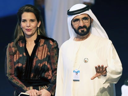 El jeque Mohamed Bin Rashid al Maktum, con su exesposa la princesa Haya, en 2017.