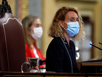 La presidenta del Congreso, Meritxell Batet, en el pleno de este martes.