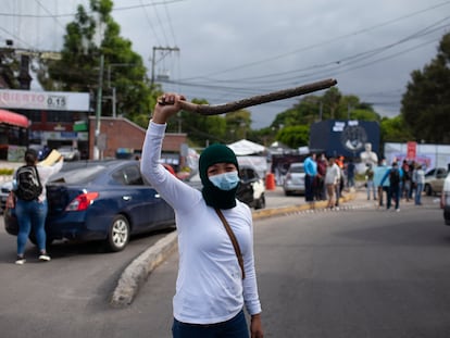 Protesta de estudiantes de la Universidad de San Carlos de Guatemala, el 4 de agosto.