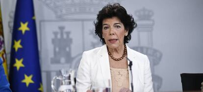 La ministra Portavoz, y de Educación y Formación Profesional, Isabel Celaá.