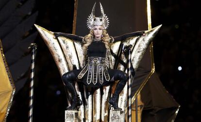 Madonna durante su actuación el pasado fin de semana en la Super Bowl.