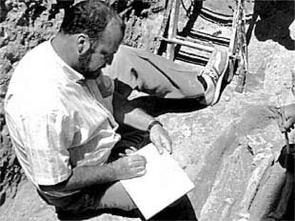 Francisco Giles, en una excavación arqueológica en El Puerto de Santa María.