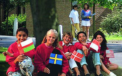 Estudiantes en un curso de verano en una residencia en Uckfield, Inglaterra.