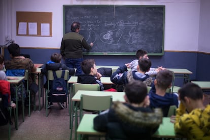 Alumnos en un aula de un instituto de la Comunidad de Madrid.