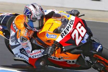 Dani Pedrosa, ayer en Laguna Seca.