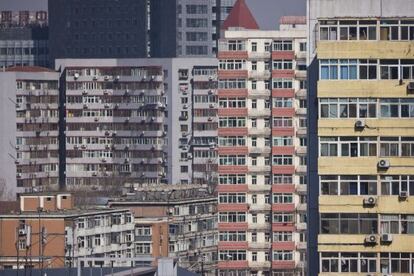 Vista de unos edificios residenciales. 