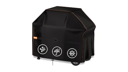 Barbecue cover on white background