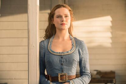 Evan Rachel Wood, en un fotograma de 'Westworld'.