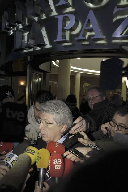 El presidente del Atlético de Madrid, Enrique Cerezo