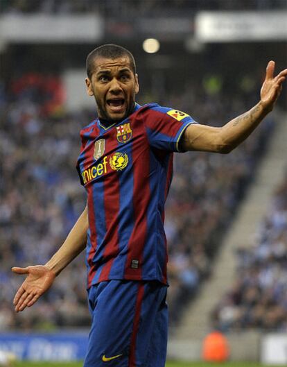 Alves, en un momento del encuentro.