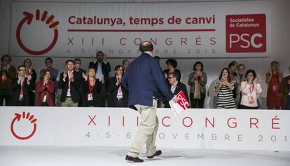 Miquel Iceta, amb la nova executiva del PSC.